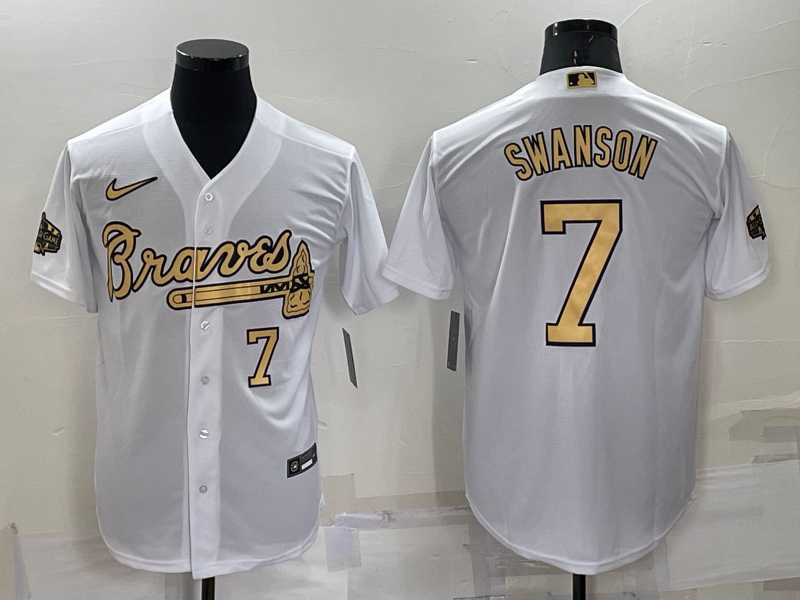 Atlanta Braves #7 Dansby Swanson Number White 2022 All Star Stitched Cool Base Nike Jersey,We sell and wholesale Atlanta Braves #7 Dansby Swanson Number White 2022 All Star Stitched Cool Base Nike Jersey on line form chian!